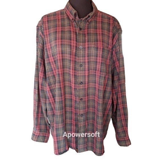 SALE! L.L. Bean Classic Plaid Button Front Shirt - Picture 1 of 7